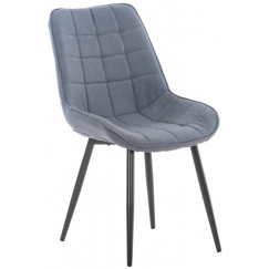 Jídelní židle Gigi, textil, tmavě šedá