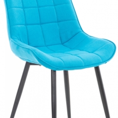 Jídelní židle Gigi, textil, tyrkysová - 1