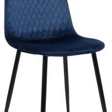 Jídelní židle Giverny, samet, modrá - 1