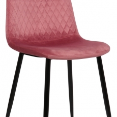 Jídelní židle Giverny, samet, růžová - 1