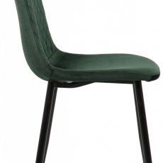 Jídelní židle Giverny, samet, zelená - 3