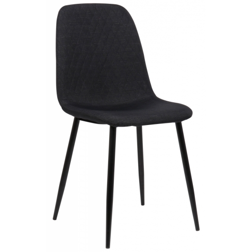 Jídelní židle Giverny, textil, černá - 1