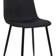 Jídelní židle Giverny, textil, černá - 1
