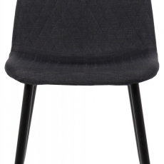 Jídelní židle Giverny, textil, černá - 2