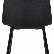 Jídelní židle Giverny, textil, černá - 4