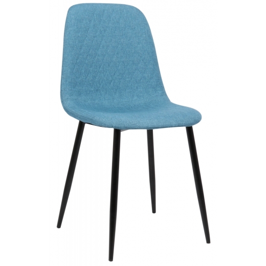 Jídelní židle Giverny, textil, modrá - 1