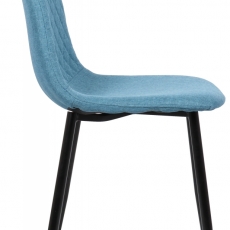 Jídelní židle Giverny, textil, modrá - 3
