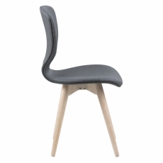 Jídelní židle Gongli (SET 2ks), tkanina, tmavě šedá - 4