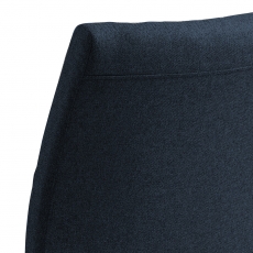 Jídelní židle Gudrun (SET 2ks), tkanina, tmavě modrá/chrom - 6