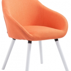 Jídelní židle Harry textil, bílé nohy - 6