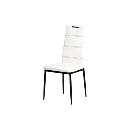 Jídelní židle Henrieta, bílá/černá - 1