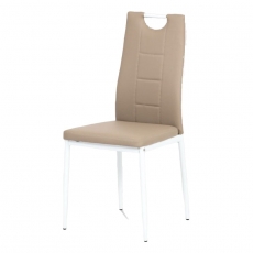Jídelní židle Henrieta, cappuccino/bílá - 1
