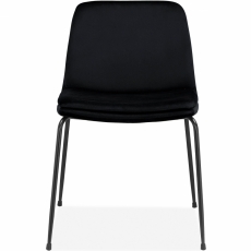 Jídelní židle Hiena (SET 2 ks), samet, černá - 2