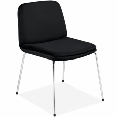 Jídelní židle Hiena (SET 2 ks), syntetická kůže, černá - 1