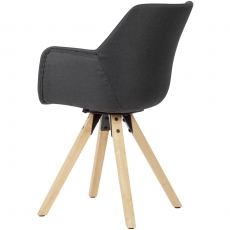 Jídelní židle Hima (SET 2 ks), černá - 5