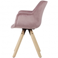 Jídelní židle Hima (SET 2 ks), růžová - 4
