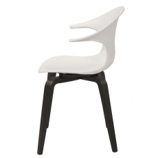 Jídelní židle Ikona (SET 4 ks), černá/bílá - 5
