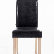 Jídelní židle Ina, syntetická kůže, černá - 2