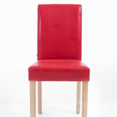 Jídelní židle Ina, syntetická kůže, červená - 2