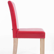 Jídelní židle Ina, syntetická kůže, červená - 3