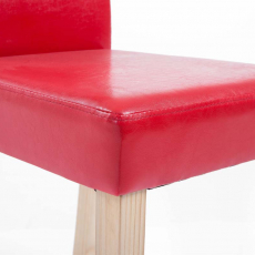 Jídelní židle Ina, syntetická kůže, červená - 7