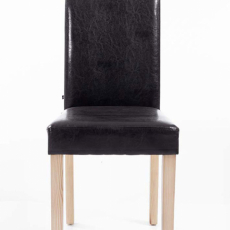 Jídelní židle Ina, syntetická kůže, hnědá - 2