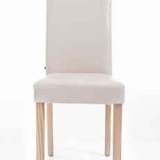 Jídelní židle Ina, syntetická kůže, krémová - 2
