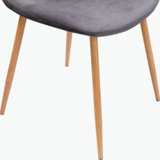 Jídelní židle Ines (SET 4 ks), antracitová - 6