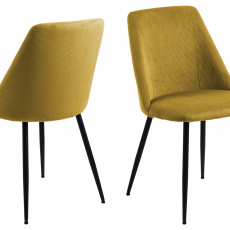 Jídelní židle Ines (SET 4 ks), žlutá - 1