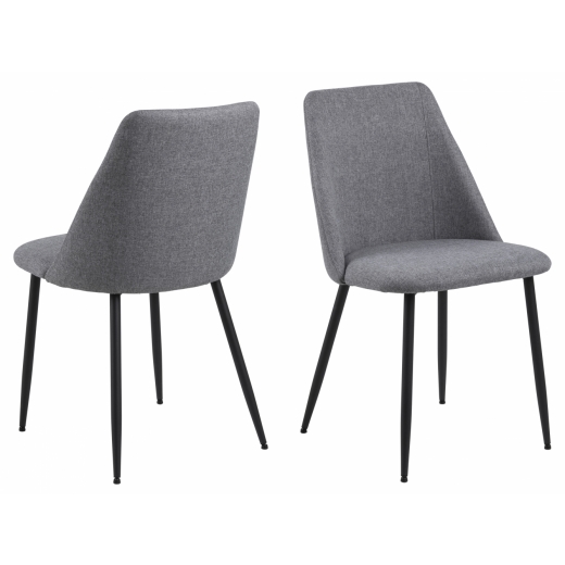 Jídelní židle Ines (SET 4ks), tkanina, olivová - 1