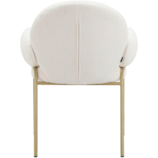 Jidelní židle Iwama Dining (SET 2 ks), textil, bílá - 6