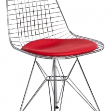 Jídelní židle Jette 2, chrom/červená - 1