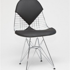 Jídelní židle Jette, chrom/černá - 4