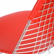 Jídelní židle Jette, chrom/červená - 5