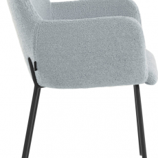 Jídelní židle Jonna (SADA 2 ks), plyš, šedá - 3