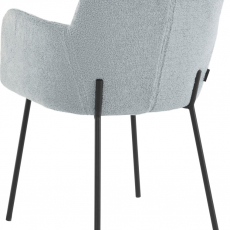 Jídelní židle Jonna (SADA 2 ks), plyš, šedá - 5