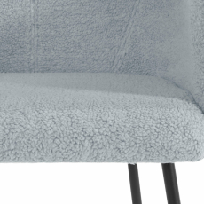 Jídelní židle Jonna (SADA 2 ks), plyš, šedá - 6