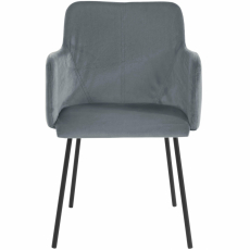 Jídelní židle Jonna (SADA 2 ks), samet, šedá - 2