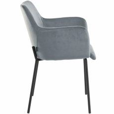 Jídelní židle Jonna (SADA 2 ks), samet, šedá - 3