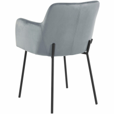 Jídelní židle Jonna (SADA 2 ks), samet, šedá - 5