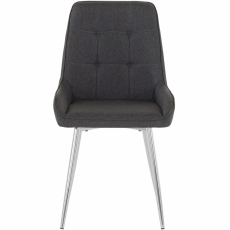 Jídelní židle Jussi (SADA 2 ks), tkanina, antracitová - 2