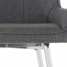 Jídelní židle Jussi (SADA 2 ks), tkanina, antracitová - 6