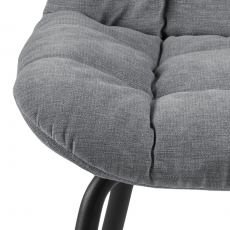 Jídelní židle Katja (SET 2ks), textil, šedá - 4