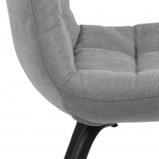 Jídelní židle Katja (SET 2ks), textil, světle šedá - 2