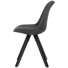 Jídelní židle Kelly (SET 2 ks), textil, antracitová - 5