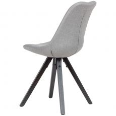 Jídelní židle Kelly (SET 2 ks), textil, šedá - 6