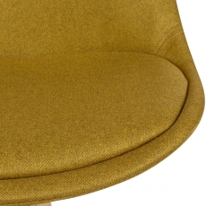 Jídelní židle Kelly (SET 2 ks), textil, žlutá - 8