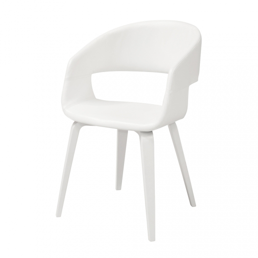 Jídelní židle Kimberly (SET 2 ks), bílá / bílá - 1