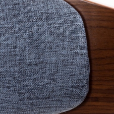 Jídelní židle Kingston, textil, ořech / modrá - 6