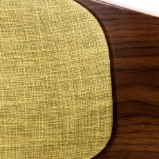 Jídelní židle Kingston, textil, ořech / zelená - 6